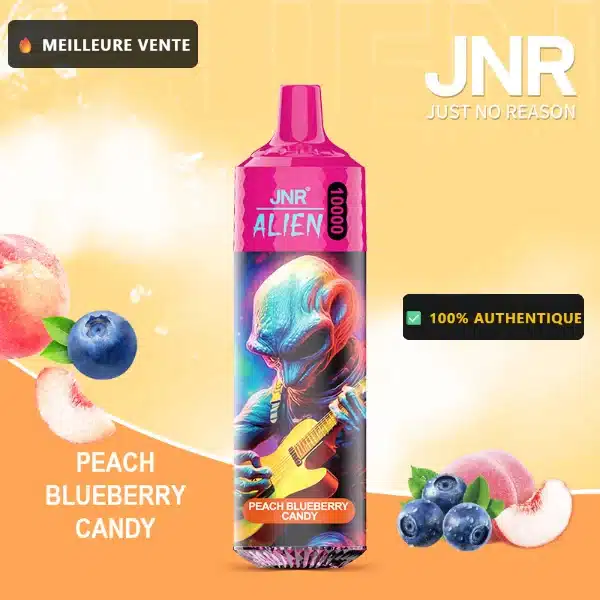 Peach Blueberry Candy – JNR Alien 10000 | 10K Puffs Disposable Vape