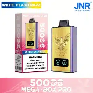 White Peach Razz - JNR Puff Mega Box Pro 50K | 50000 Puffs Disposable Vape